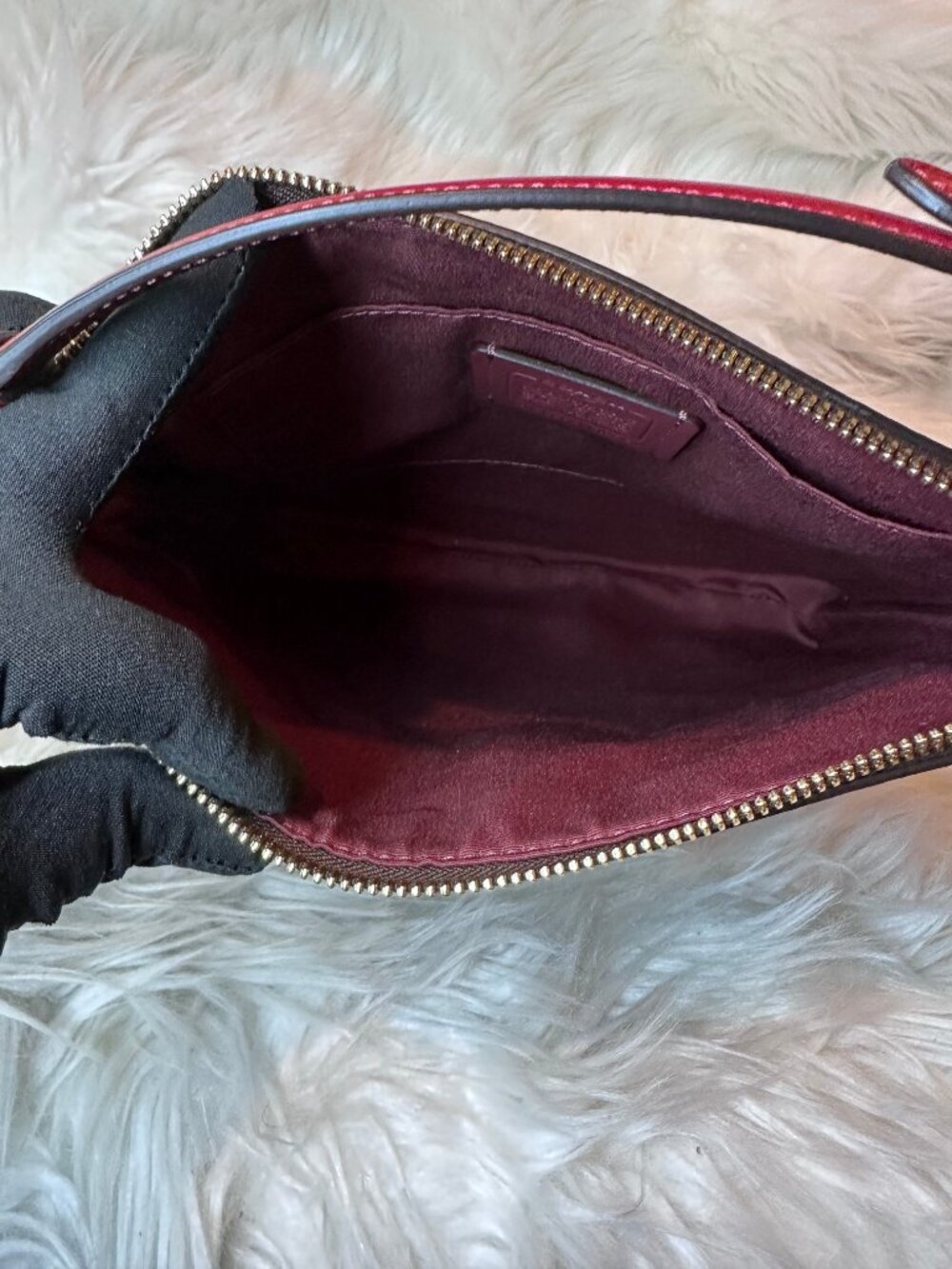 Coach Rowan Crossbody File Bag In Red/Signature Canvas - Picture 9 of 11